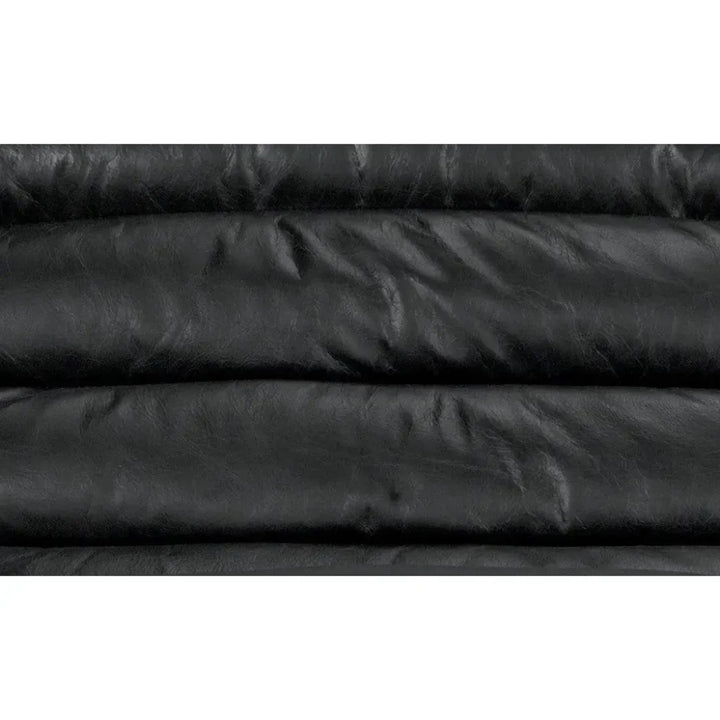 Demeter Chair, Metal and Leather - LOOMLAN - Noir - Accent Chairs