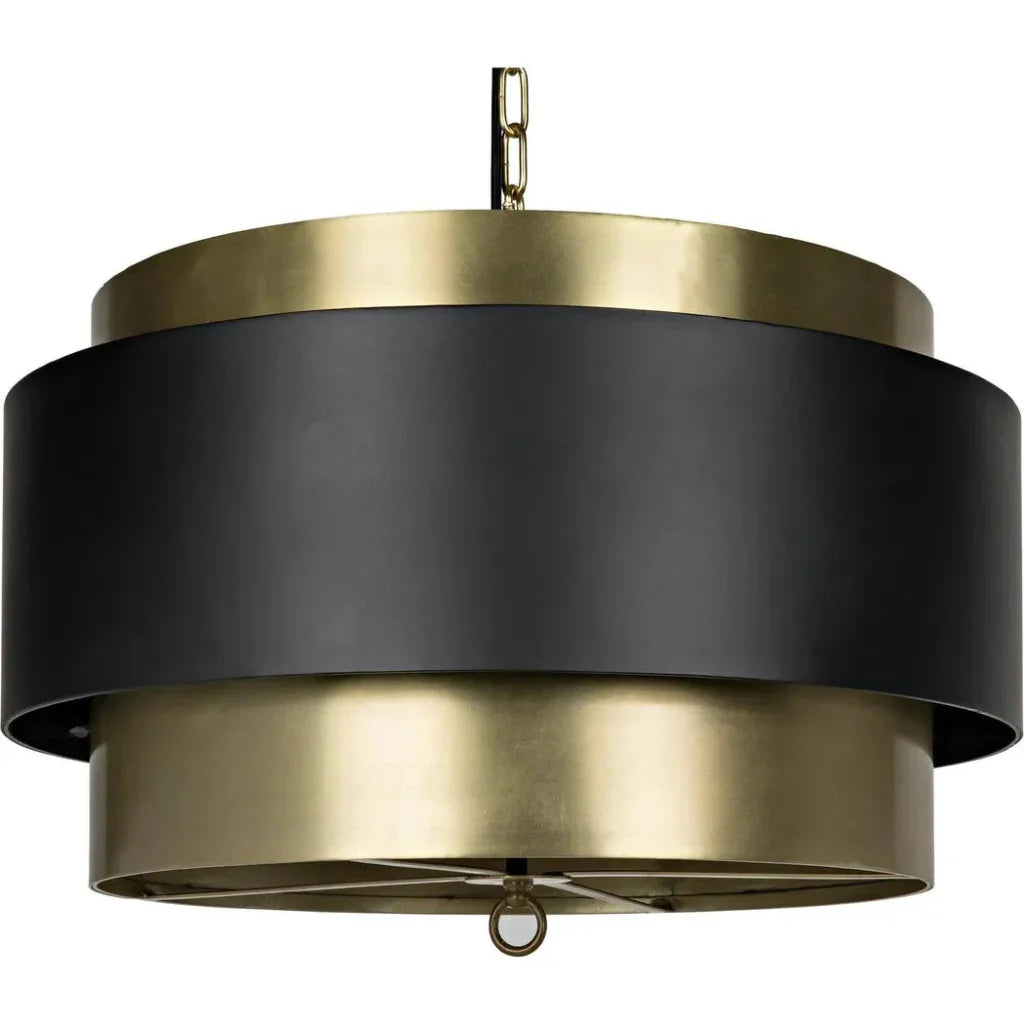 Noir Demetrius Metal Pendant Light | LOOMLAN