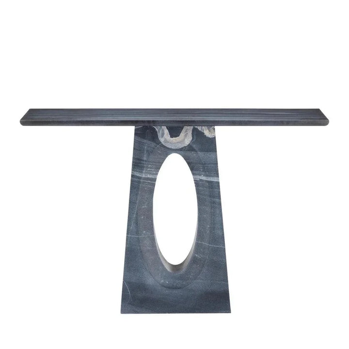 Demi Black Console Table - LOOMLAN - Currey & Co - Console Tables