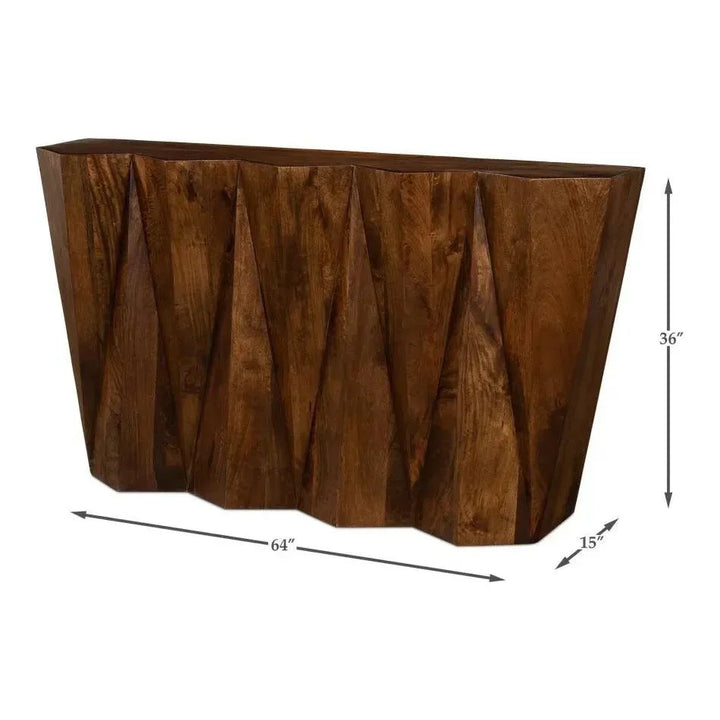 Denali Console Table Solid Wood Natural - LOOMLAN - Sarreid - Console Tables