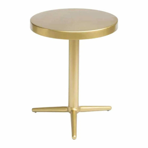 Derby Accent Table Brass Side Tables LOOMLAN By Zuo Modern