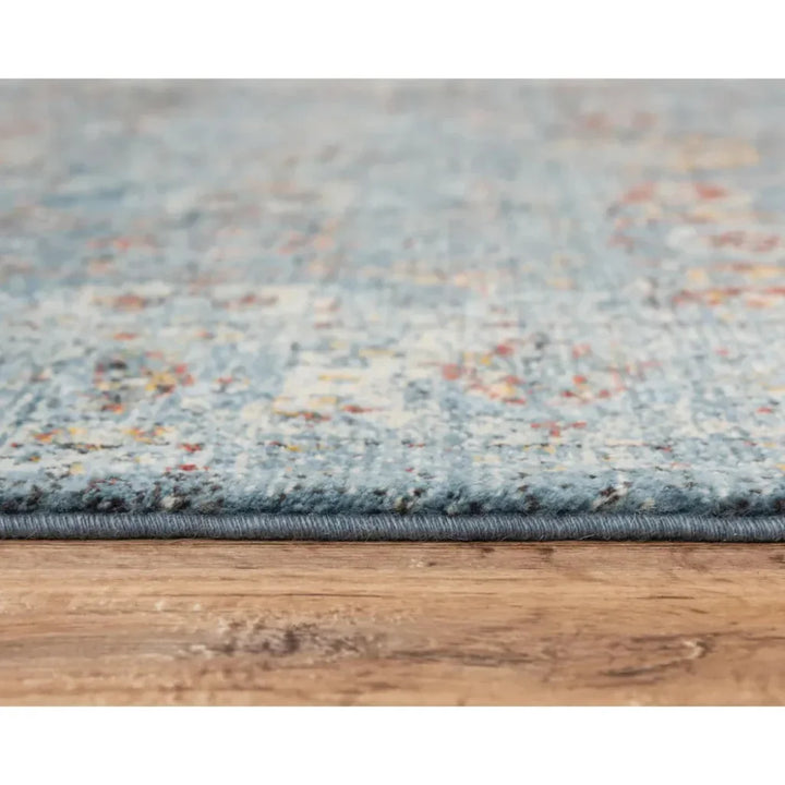 Deri Floral Blue/ Beige Large Area Rugs For Living Room - LOOMLAN - LOOMLAN - Area Rugs