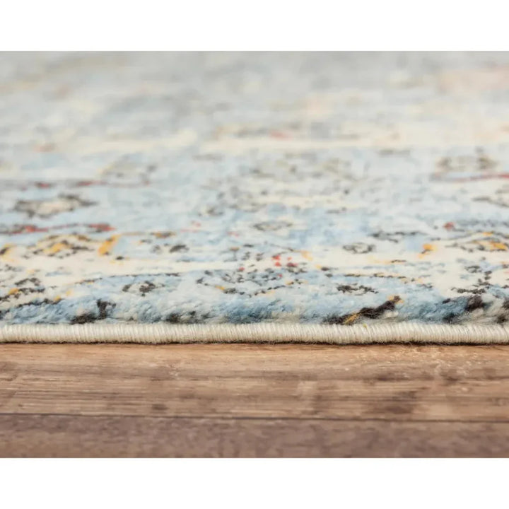 Deru Blue/ Beige Large Area Rugs For Living Room - LOOMLAN - LOOMLAN - Area Rugs