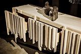 Desdemona Wood Sideboard with 3 Drawers-Sideboards-Noir-LOOMLAN