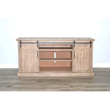 Desert Rock TV Console Fireplace Option Light Brown