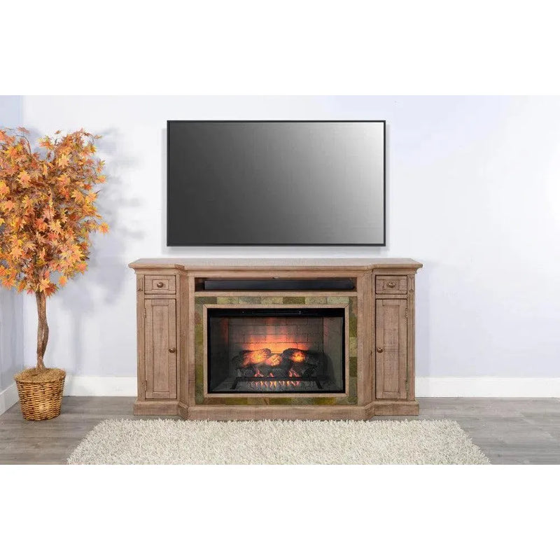 Desert Rock TV Console Only Light Brown