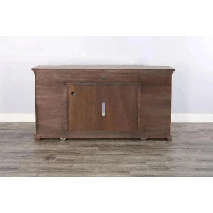 Desert Rock TV Console Only Light Brown - LOOMLAN - Sunny D - TV Stands & Media Centers