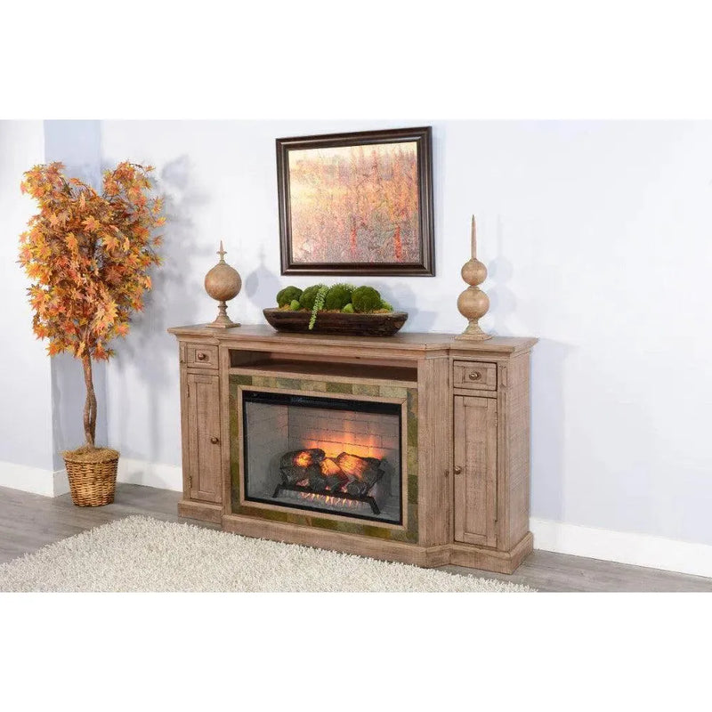 Desert Rock TV Console Only Light Brown