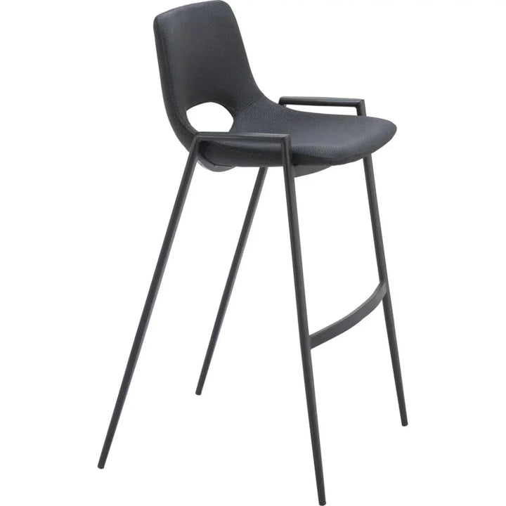 Desi Barstool (Set of 2) Black - LOOMLAN - Zuo Modern - Bar Stools
