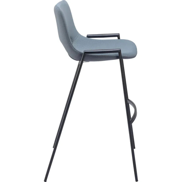 Desi Barstool (Set of 2) Blue - LOOMLAN - Zuo Modern - Bar Stools