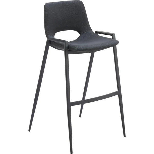 Desi Barstool (Set of 2) Black - LOOMLAN - Zuo Modern - Bar Stools