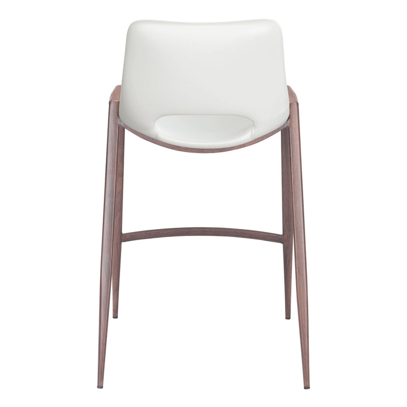 Desi Counter Chair (Set of 2) White Counter Stools LOOMLAN By Zuo Modern