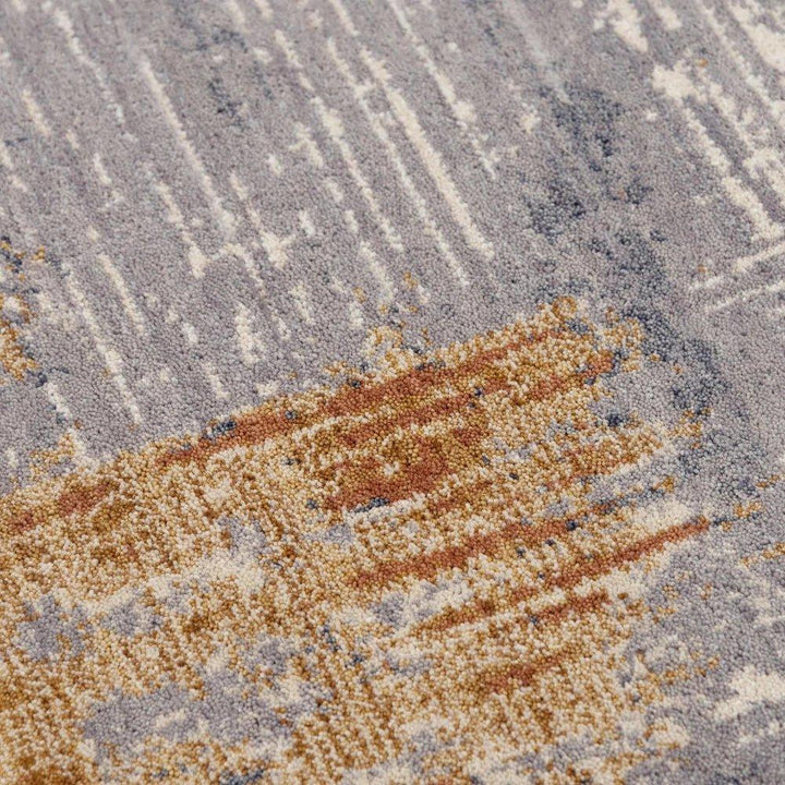 Desk Abstract Gray Large Area Rugs For Living Room - LOOMLAN