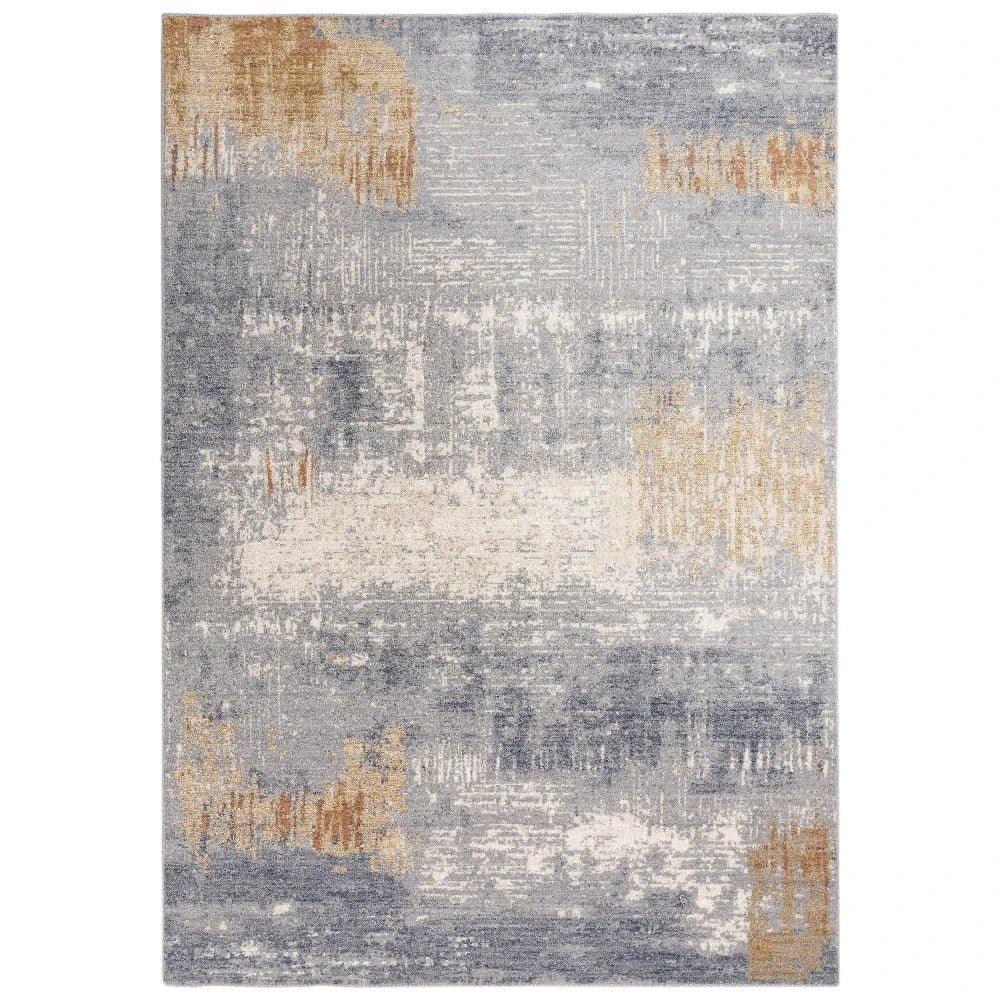 Desk Abstract Gray Large Area Rugs For Living Room - LOOMLAN