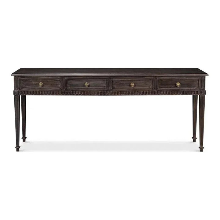 DetailsWood Dark Brown Sofa Table - LOOMLAN - Sarreid - Console Tables