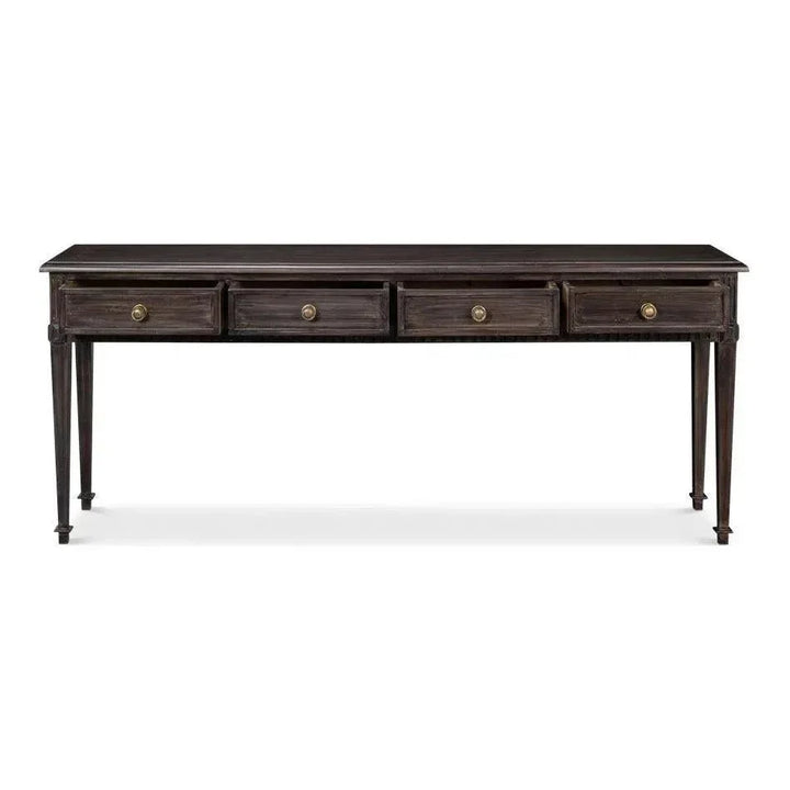 DetailsWood Dark Brown Sofa Table - LOOMLAN - Sarreid - Console Tables