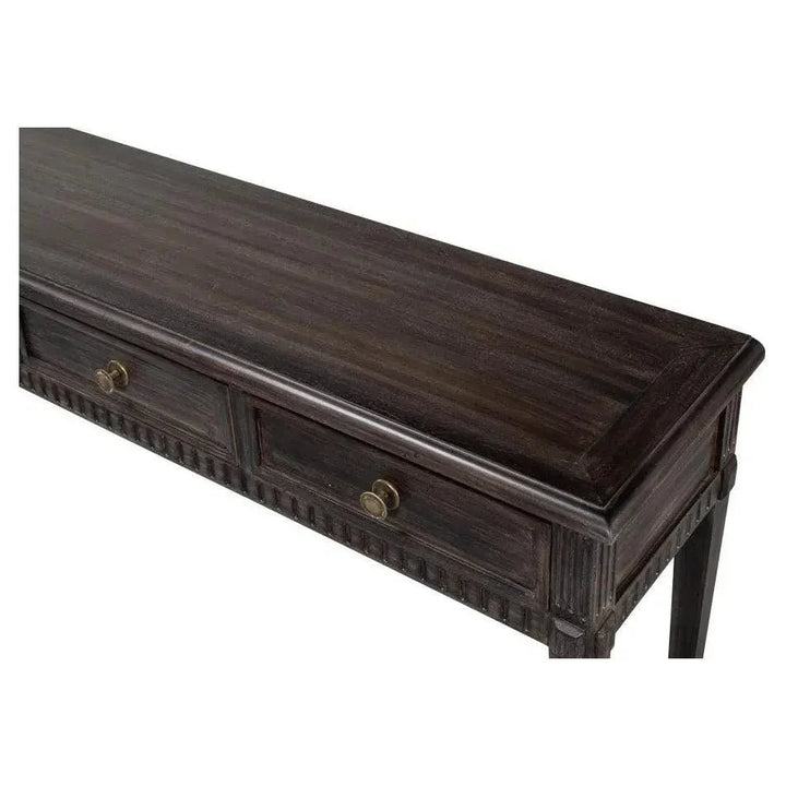 DetailsWood Dark Brown Sofa Table - LOOMLAN - Sarreid - Console Tables