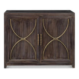 Sarreid-DetailsWood Dark Brown 2 Door Credenza-Sideboards-LOOMLAN