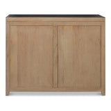 Sarreid-DetailsWood Dark Brown 2 Door Credenza-Sideboards-LOOMLAN