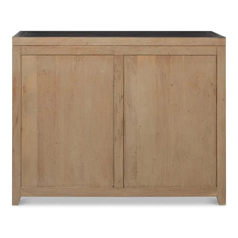 Sarreid-DetailsWood Dark Brown 2 Door Credenza-Sideboards-LOOMLAN