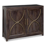 Sarreid-DetailsWood Dark Brown 2 Door Credenza-Sideboards-LOOMLAN