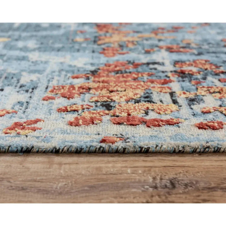 Devo Abstract Blue Large Area Rugs For Living Room - LOOMLAN - LOOMLAN - Area Rugs