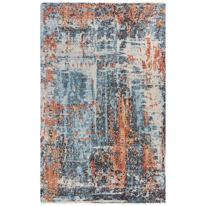 Devo Abstract Blue Large Area Rugs For Living Room - LOOMLAN - LOOMLAN - Area Rugs