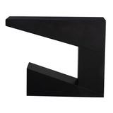 Devo Steel Black Rectangular Console Table-Console Tables-Noir-LOOMLAN