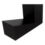 Devo Steel Black Rectangular Console Table-Console Tables-Noir-LOOMLAN