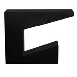 Devo Steel Black Rectangular Console Table-Console Tables-Noir-LOOMLAN