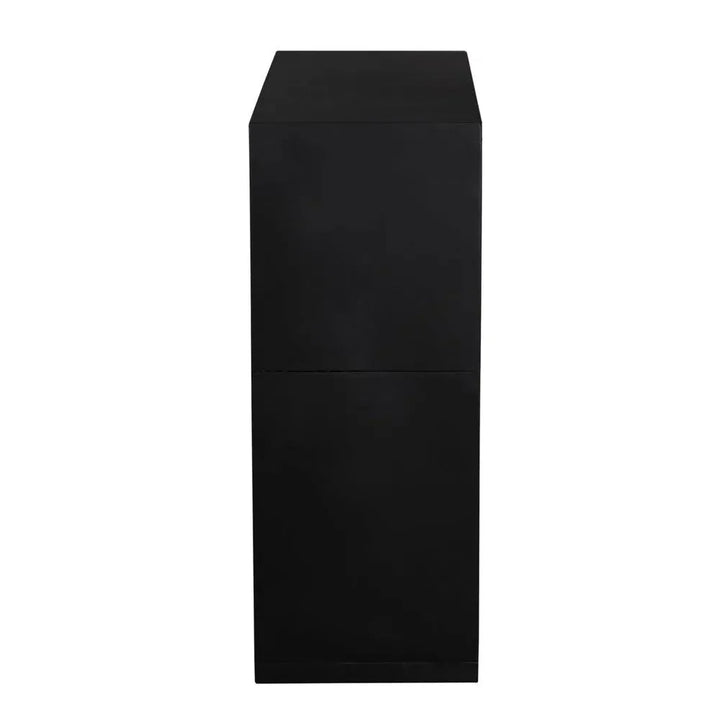 Devo Steel Black Rectangular Console Table - LOOMLAN - Noir - Console Tables