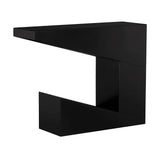 Devo Steel Black Rectangular Console Table-Console Tables-Noir-LOOMLAN