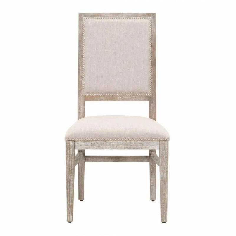 Dexter Dining Chair Set of 2 Stone Linen Natural Gray Dining Chairs LOOMLAN By Essentials For Living
