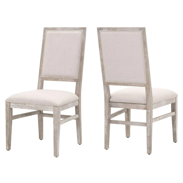 Dexter Dining Chair Set of 2 Stone Linen Natural Gray