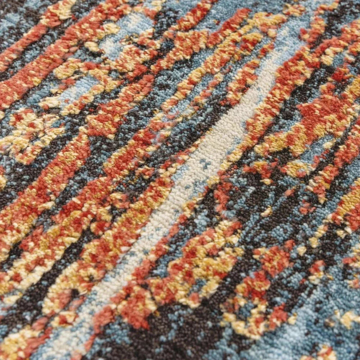 Deys Abstract Blue Large Area Rugs For Living Room - LOOMLAN - LOOMLAN - Area Rugs