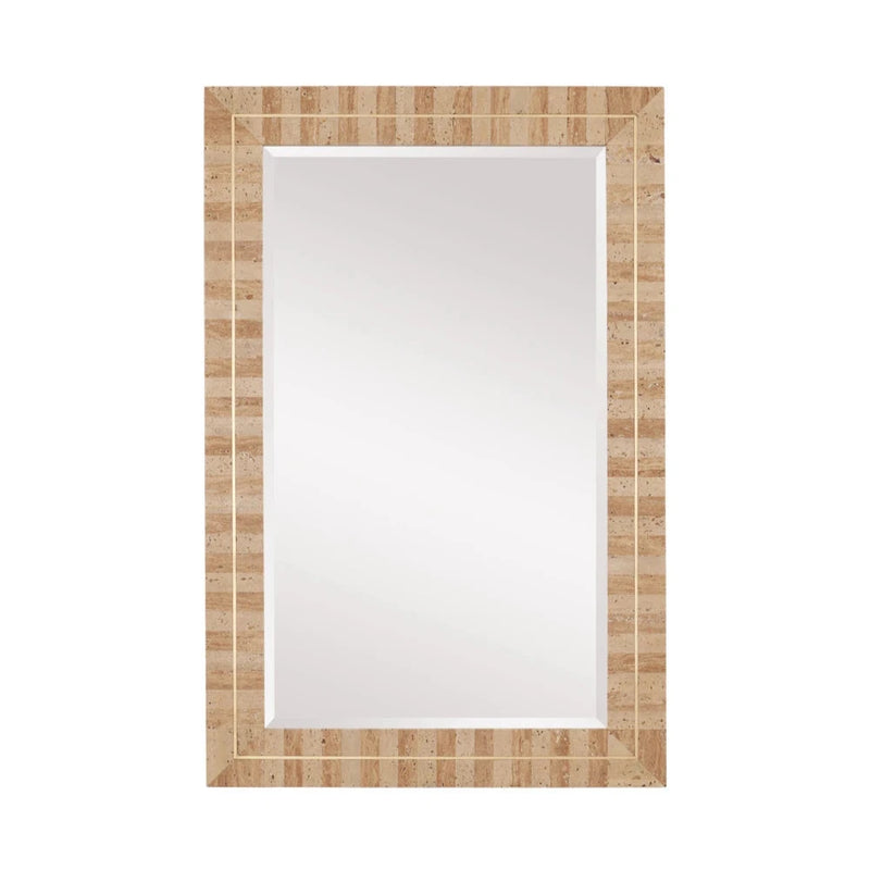 Dezi Brass Accents Rectangular Wall Mirror