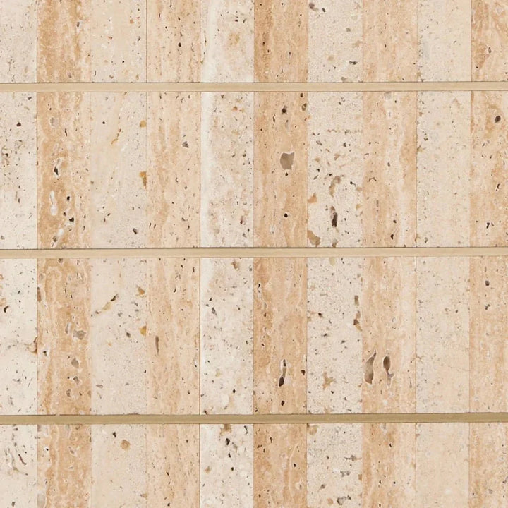 Dezi Natural Travertine Finish Console Table - LOOMLAN - Currey & Co - Console Tables