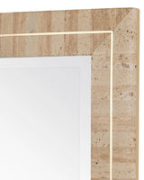 Dezi Brass Accents Rectangular Wall Mirror