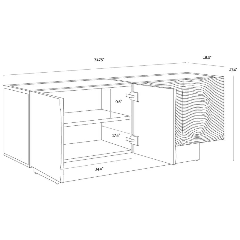 Dharkan Iron Based Aluminum Sideboard