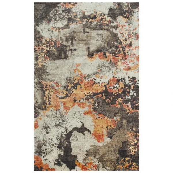 Dhum Abstract Brown Large Area Rugs For Living Room - LOOMLAN - LOOMLAN - Area Rugs