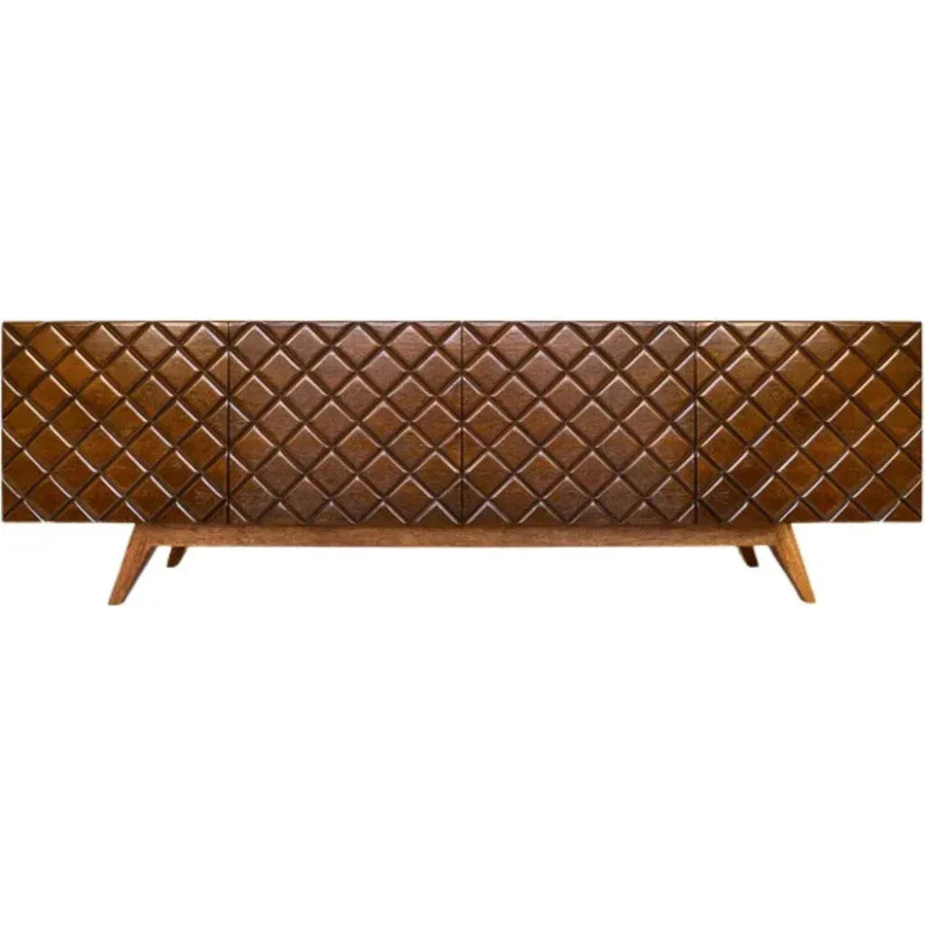 81-Inch Walnut High Gloss Sideboard | LOOMLAN