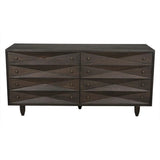 Diamond Double Wood Ebony Walnut Chest