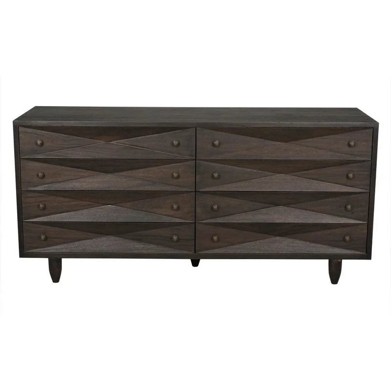 Diamond Double Wood Ebony Walnut Chest