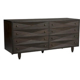 Diamond Double Wood Ebony Walnut Chest