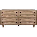 Diamond Double Wood Washed Walnut Chest