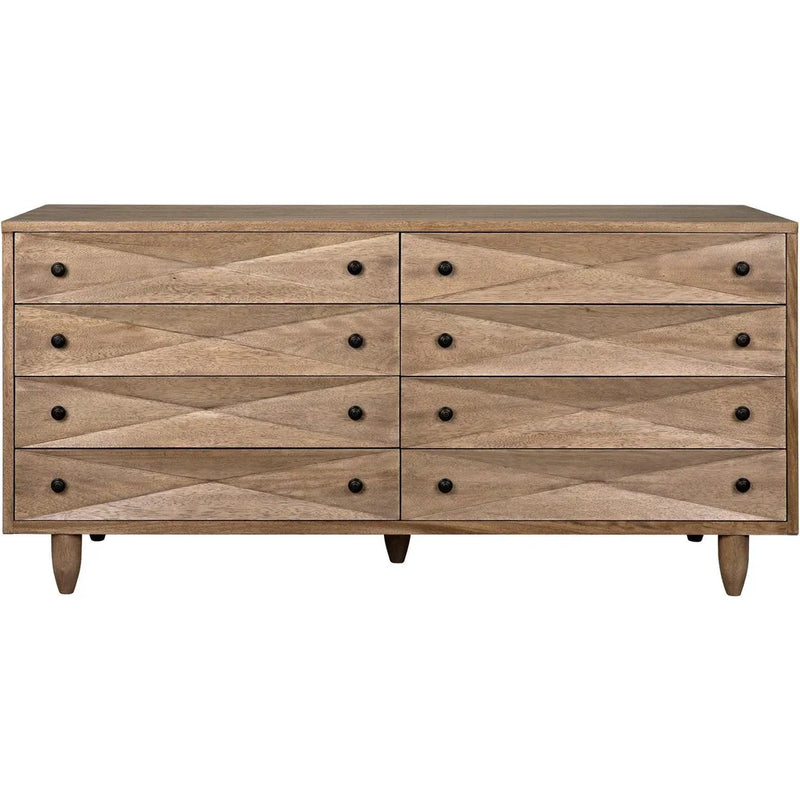 Diamond Double Wood Washed Walnut Chest