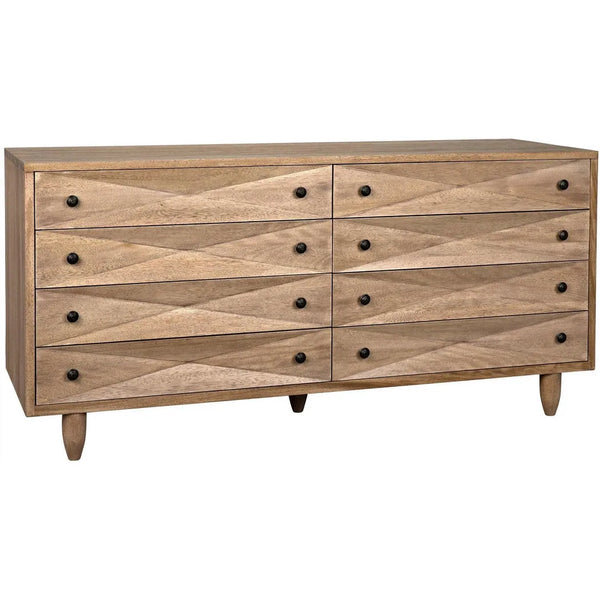 Diamond Double Wood Washed Walnut Chest