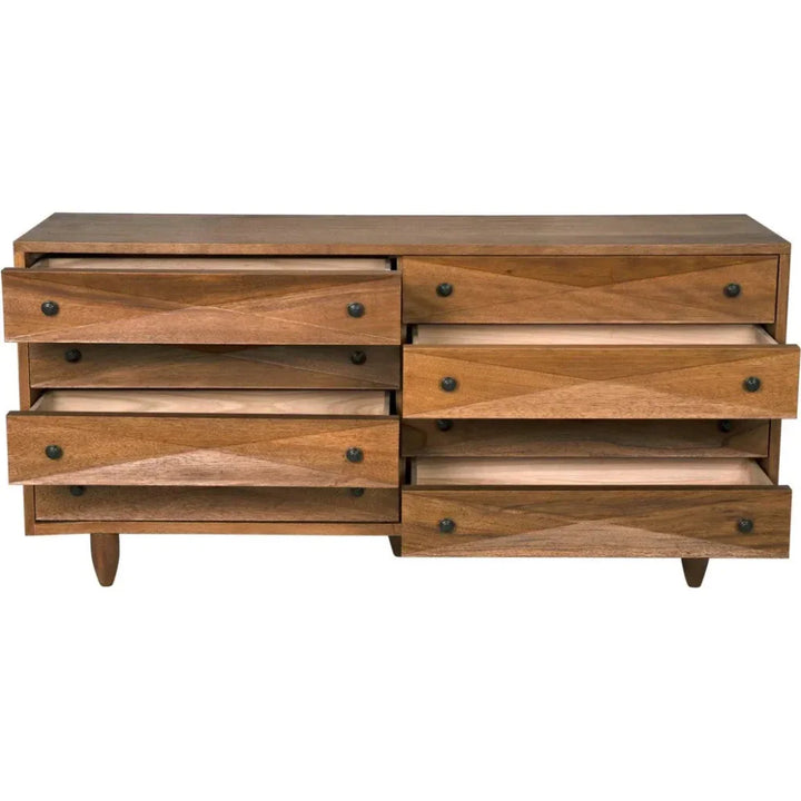 Diamond Solid Wood Dresser-Dressers-Noir-LOOMLAN