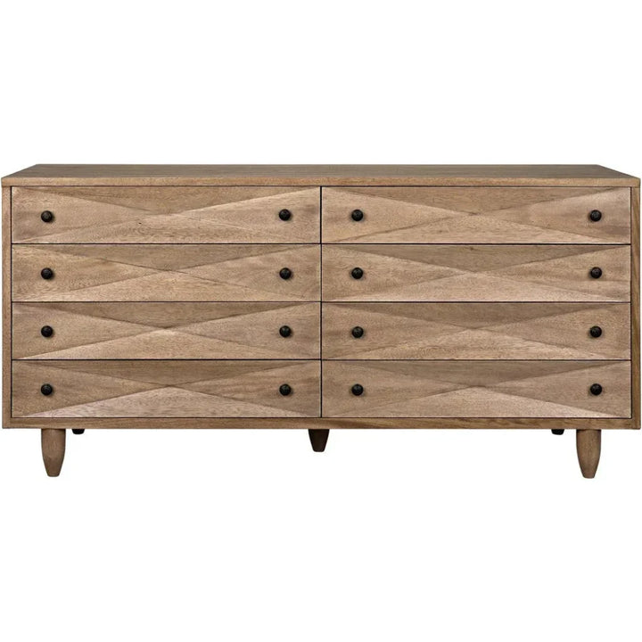 Diamond Solid Wood Dresser-Dressers-Noir-LOOMLAN
