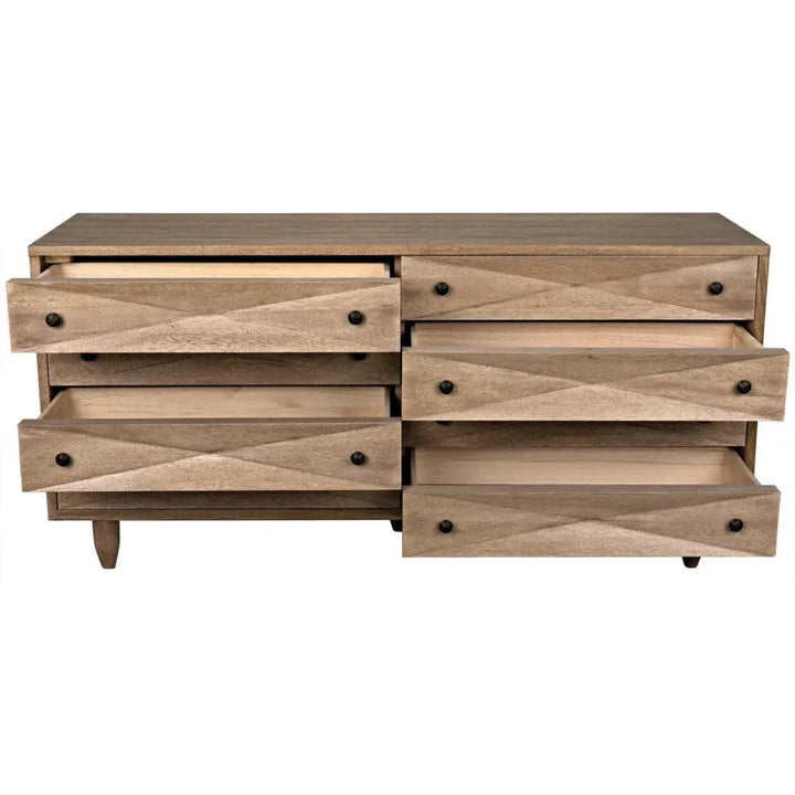 Diamond Solid Wood Dresser-Dressers-Noir-LOOMLAN